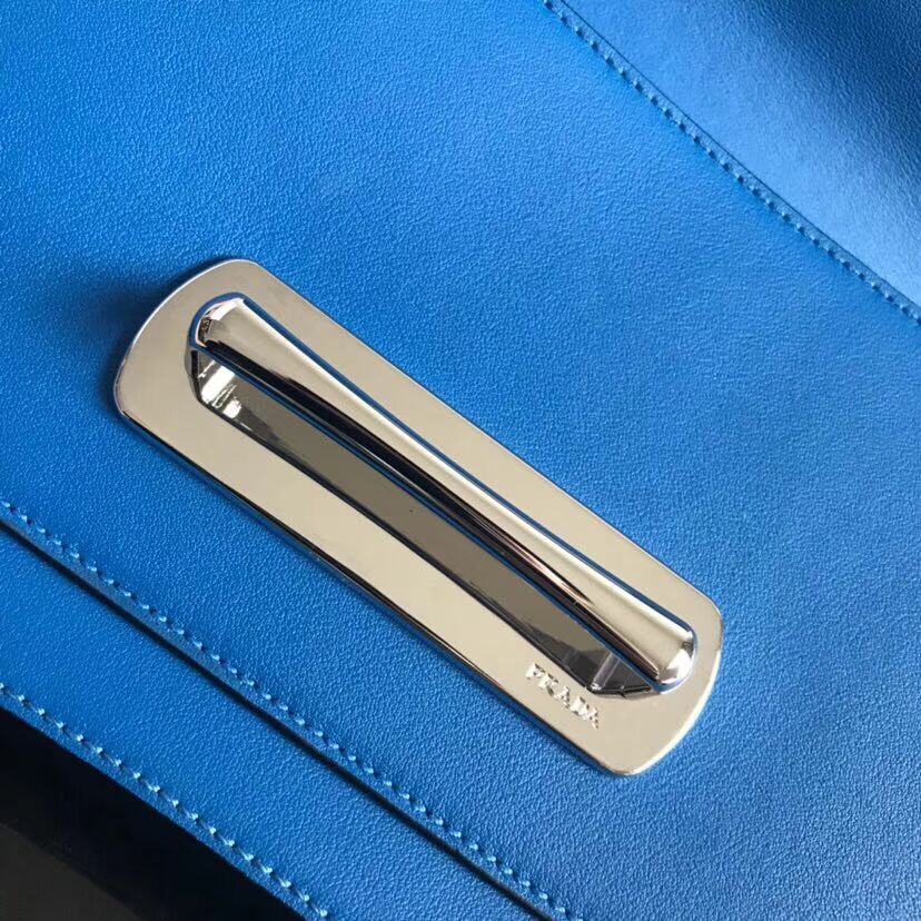 Prada Sidonie leather shoulder bag 1BD168 blue