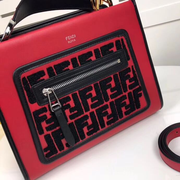 Fendi KAN I F leather bag 8DH844 red