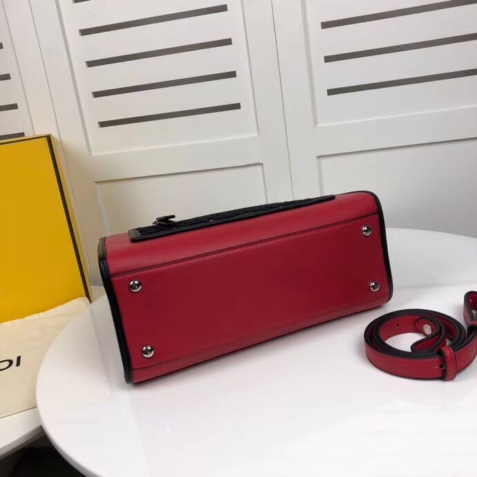 Fendi KAN I F leather bag 8DH844 red