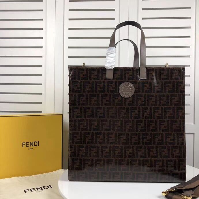 Fendi SHOPPER F1843 brown&blue