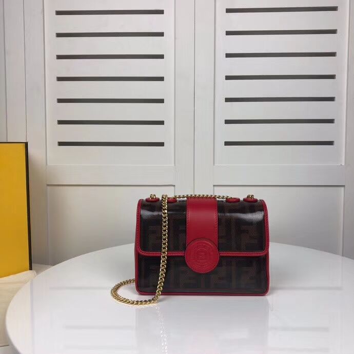 Fendi WALLET ON CHAIN 8HF836 RED