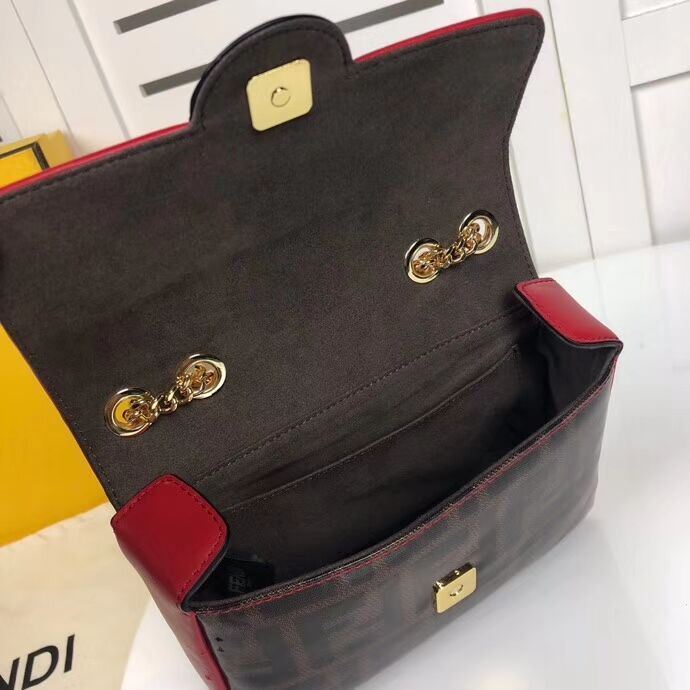 Fendi WALLET ON CHAIN 8HF836 RED