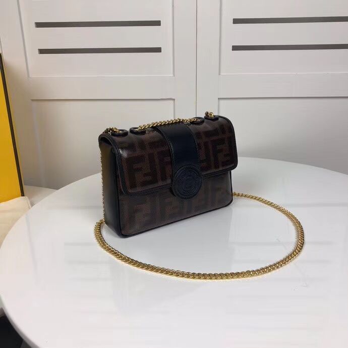 Fendi WALLET ON CHAIN 8HF836 black