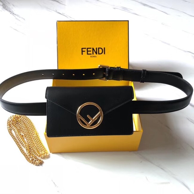 Fendi BELT BAG leather belt bag 8BM005 black