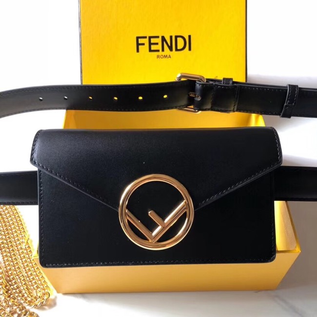 Fendi BELT BAG leather belt bag 8BM005 black