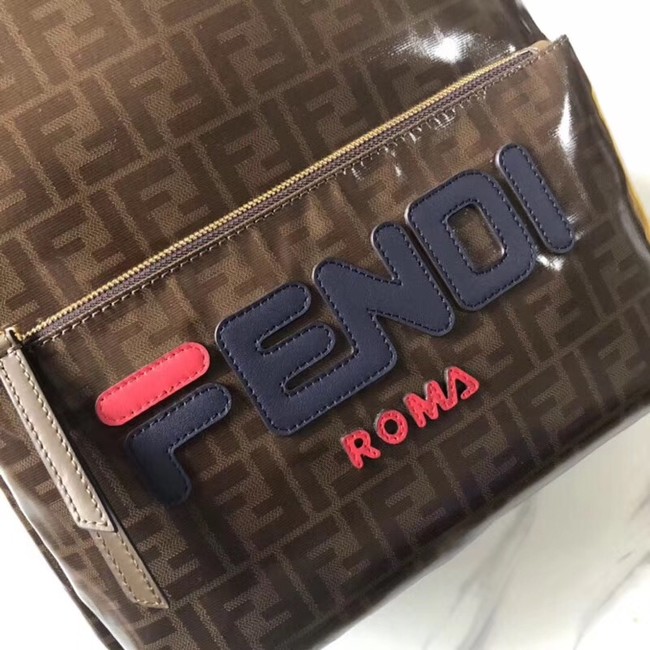 Fendi MINI BACKPACK Small multicolor canvas backpack 8BZ036