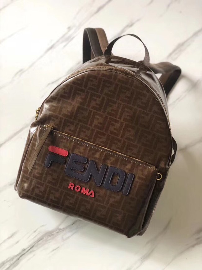 Fendi MINI BACKPACK Small multicolor canvas backpack 8BZ036