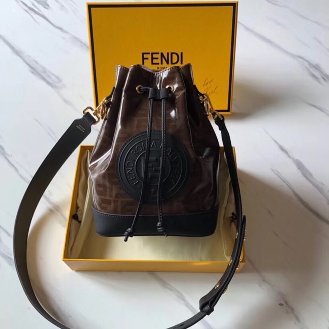 Fendi MON TRESOR Multicolor fabric bag 8BT298 black