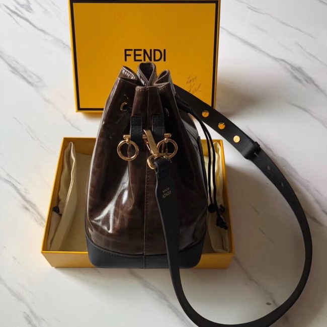 Fendi MON TRESOR Multicolor fabric bag 8BT298 black