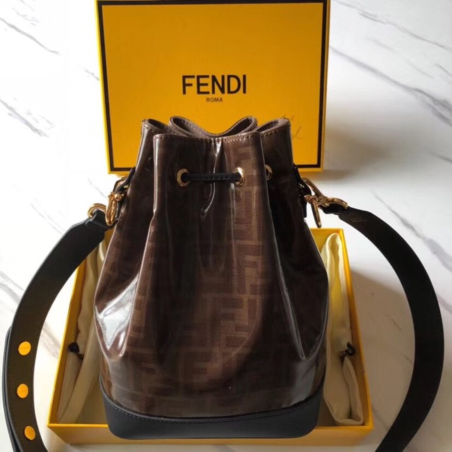 Fendi MON TRESOR Multicolor fabric bag 8BT298 black