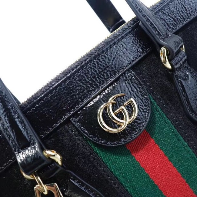 Gucci Ophidia small GG tote bag 547551 Black suede