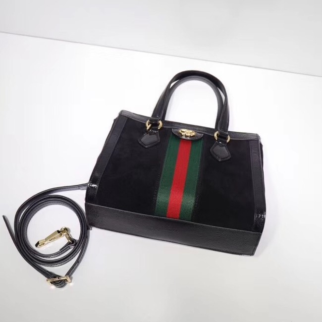 Gucci Ophidia small GG tote bag 547551 Black suede