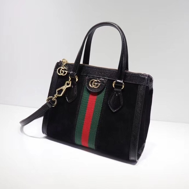 Gucci Ophidia small GG tote bag 547551 Black suede