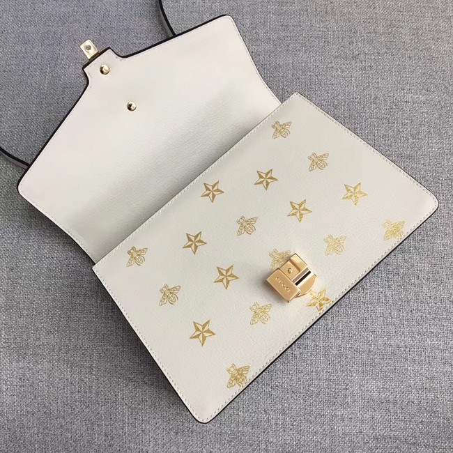 Gucci Sylvie Bee Star small shoulder bag A421882 white