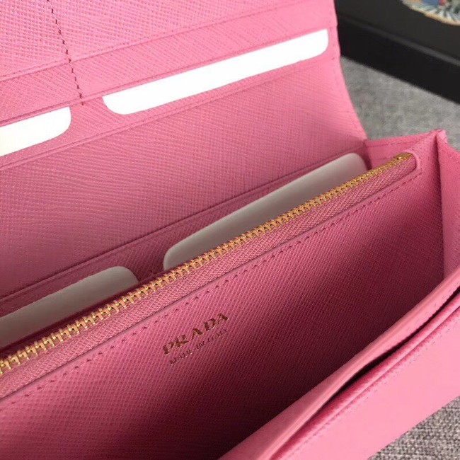 Prada Cahier Saffiano Leather Wallet Large 1MH132 pink