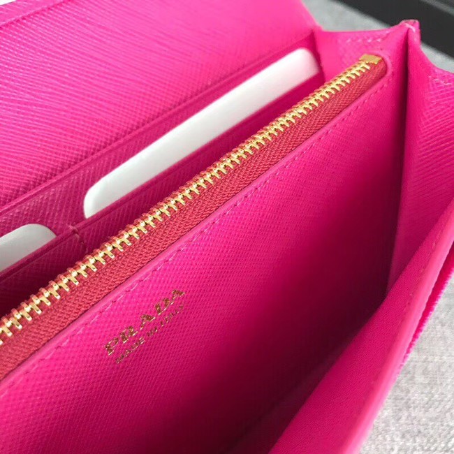 Prada Cahier Saffiano Leather Wallet Large 1MH132 rose