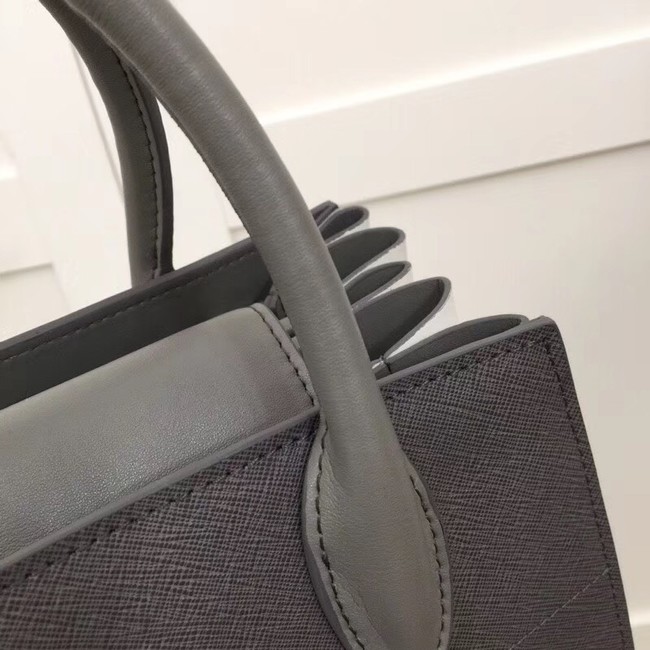 Prada Calf leather bag 1BA050 grey&white