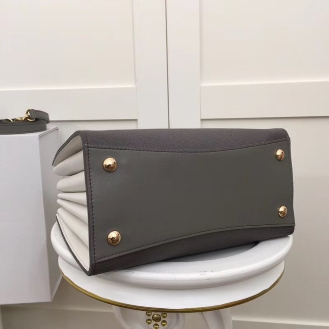 Prada Calf leather bag 1BA050 grey&white