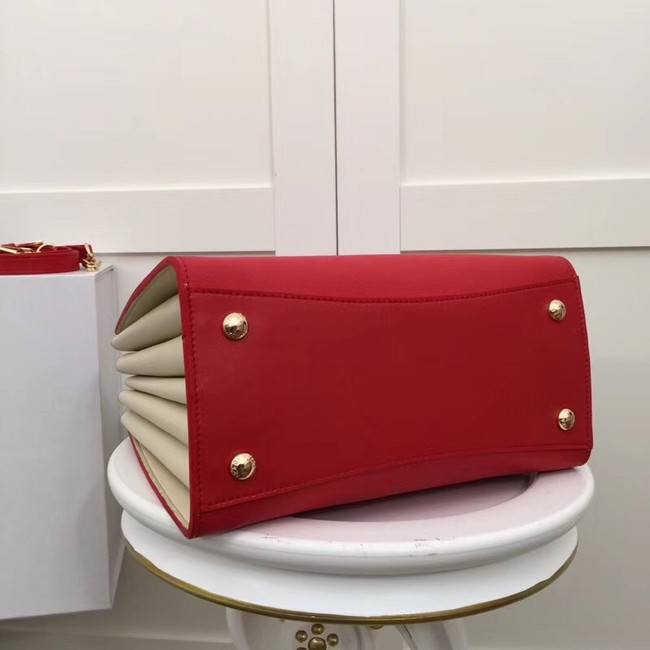 Prada Calf leather bag 1BA050 red&white