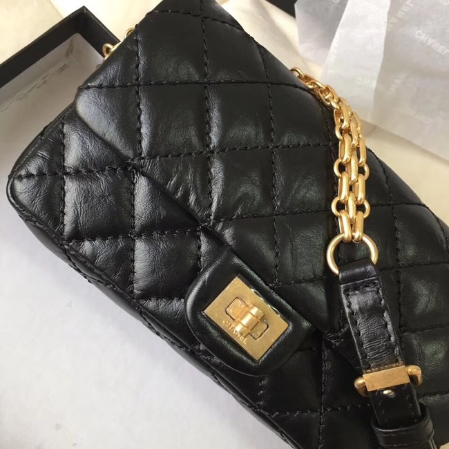 Chanel waist bag Aged Calfskin & Gold-Tone Metal A57991 black black