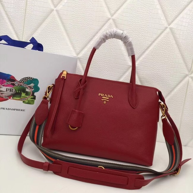 Prada Calf leather bag 1BA157 Burgundy