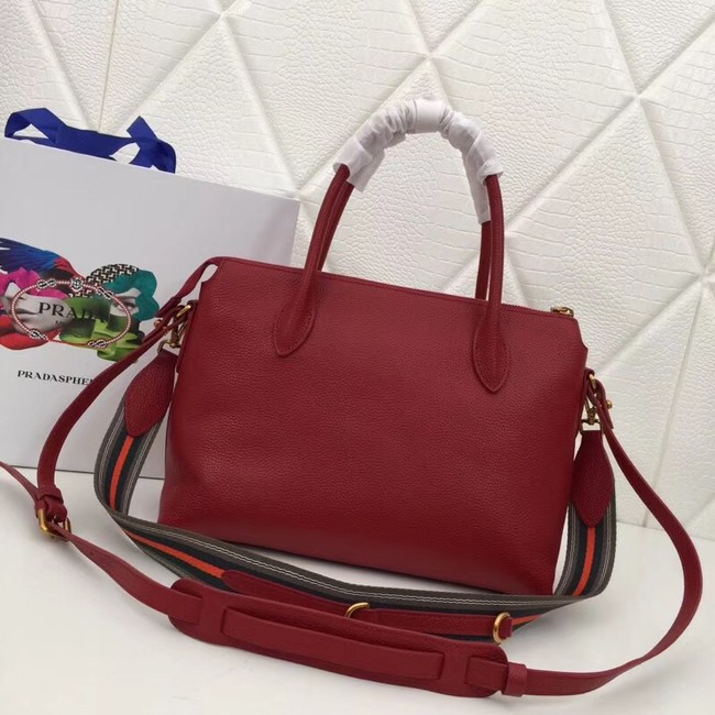 Prada Calf leather bag 1BA157 Burgundy