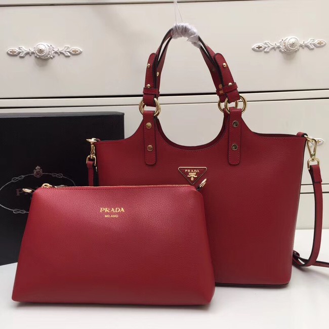 Prada Calf leather bag 2209 red