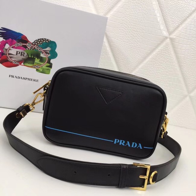 Prada Leather shoulder bag 1BH093 black