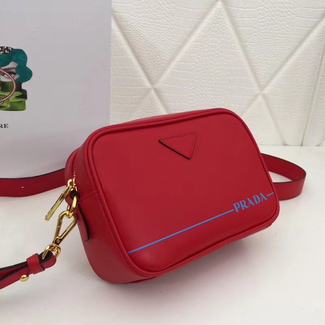 Prada Leather shoulder bag 1BH093 red