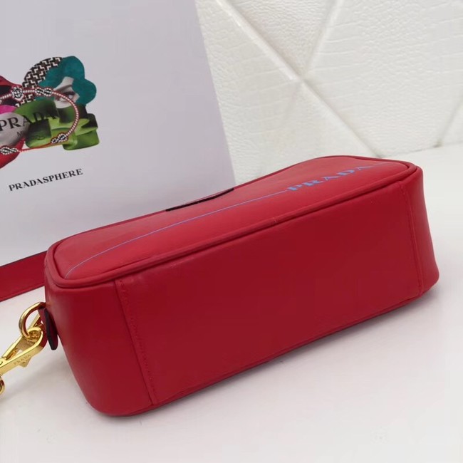 Prada Leather shoulder bag 1BH093 red