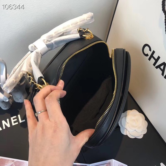 Chanel vanity case Calfskin & Gold-Tone Metal A57906 black