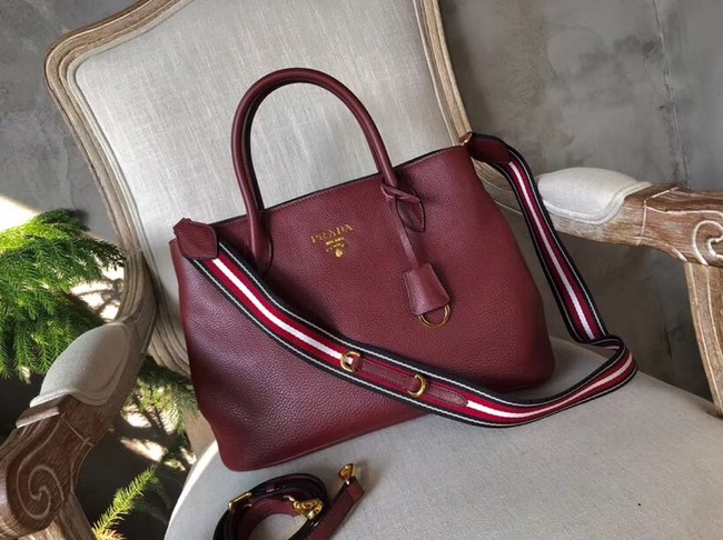 Prada Calf leather bag BN1579 Burgundy