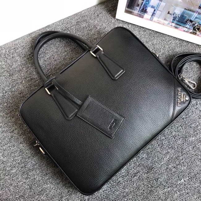 Prada Leather Briefcase 2VE368 black