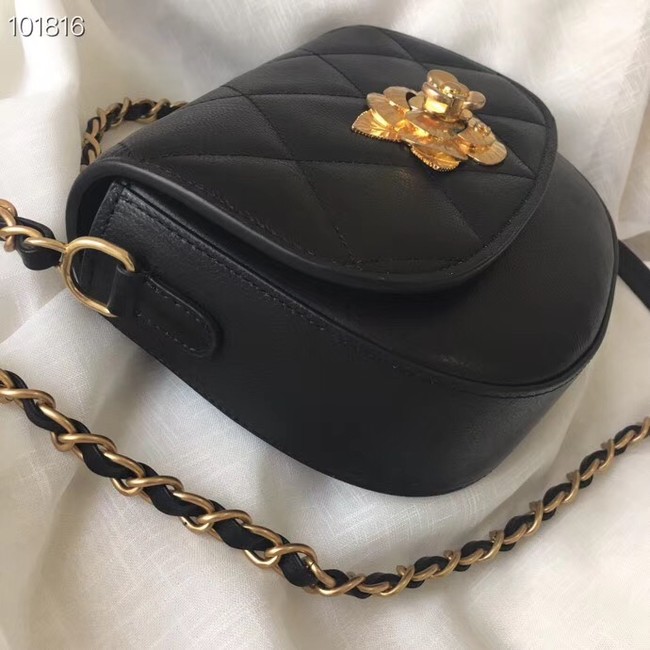 Chanel Lambskin & Gold-Tone Metal bag A57910 black