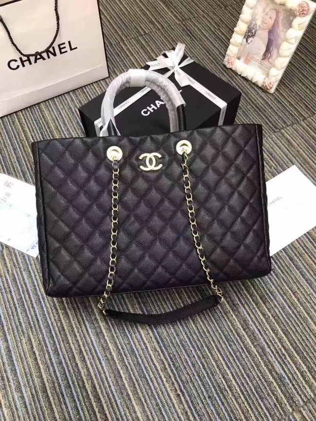 Chanel Original large shopping bag Grained Calfskin A93525 black