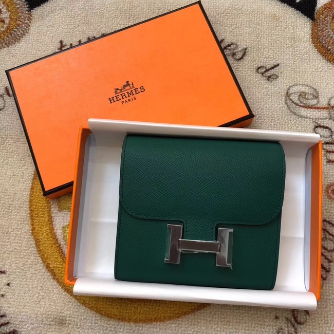 Hermes Constance Wallets espom leather H2297 green