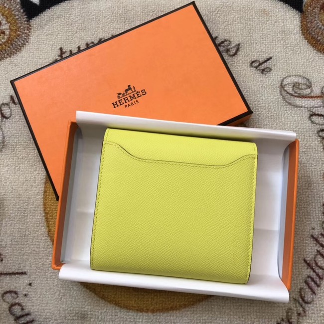 Hermes Constance Wallets espom leather H2297 yellow