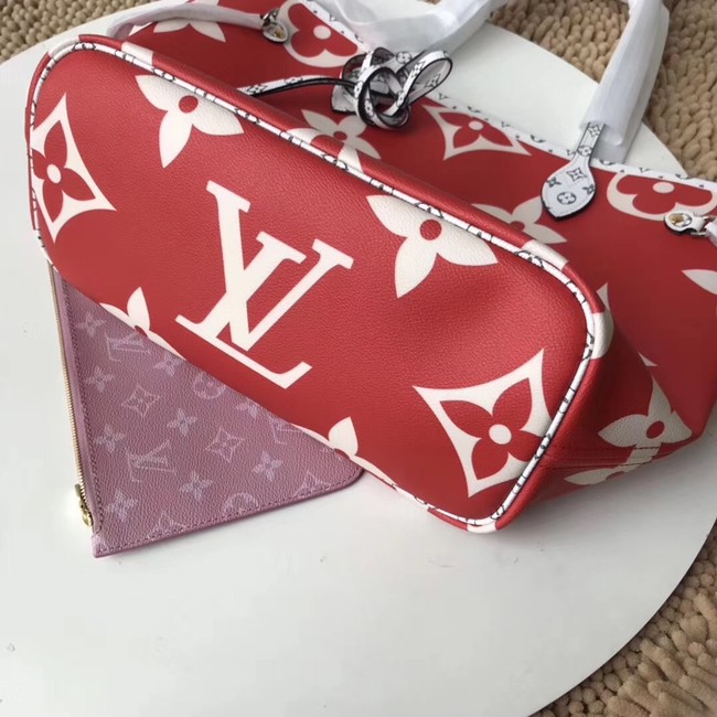 Louis Vuitton Original Monogram Canvas NEVERFULL MM M44567 Red