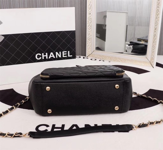 Chanel Calfskin & Gold-Tone Metal bag A81335 black