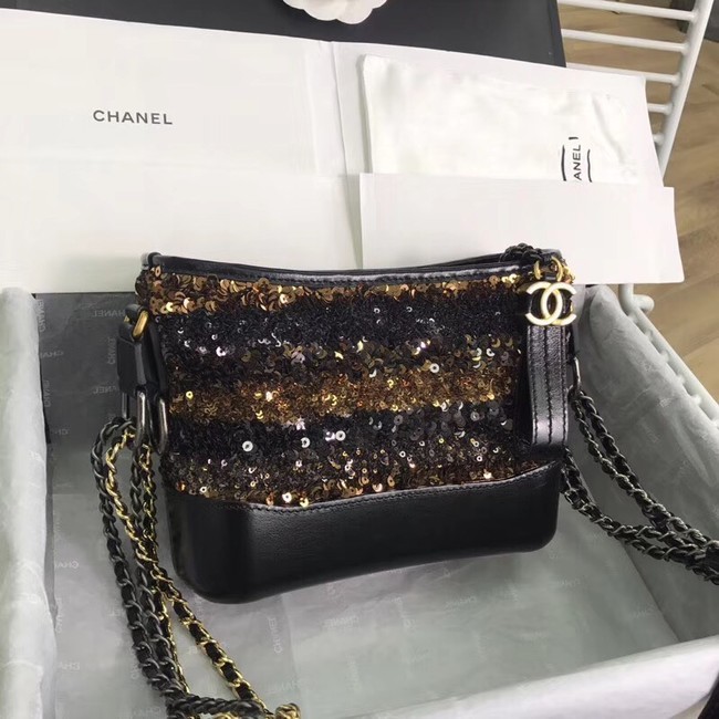 Chanel gabrielle small hobo bag A91810 black&brown