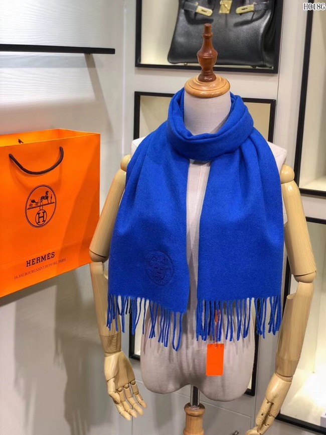 Hermes Cashmere scarf H2599 blue