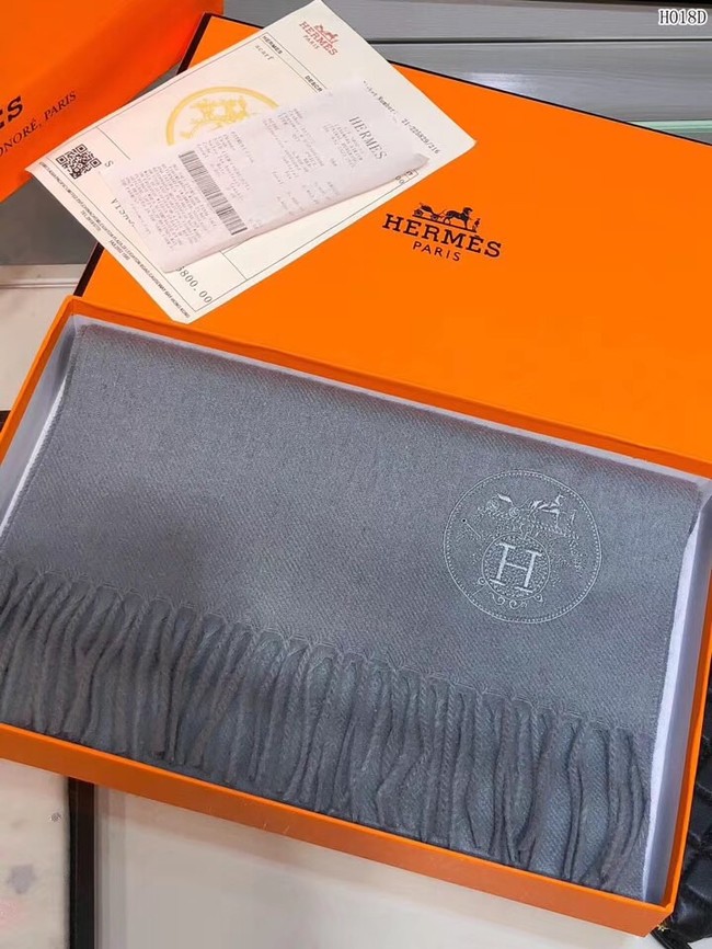 Hermes Cashmere scarf H2599 grey