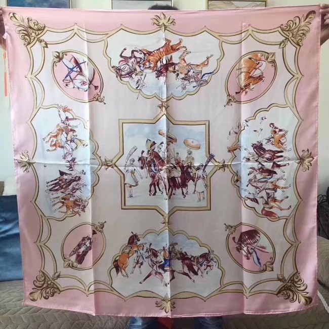 Hermes Scarf in silk twill with hand rolled edges H0032 pink