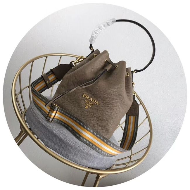 Prada Leather bucket bag 1BE018 Apricot