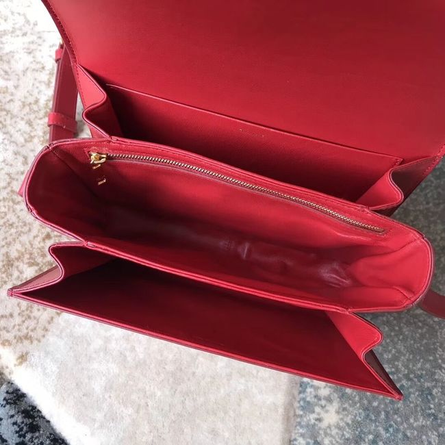 CELINE MEDIUM TRIOMPHE BAG IN SHINY CALFSKIN CL87363 RED