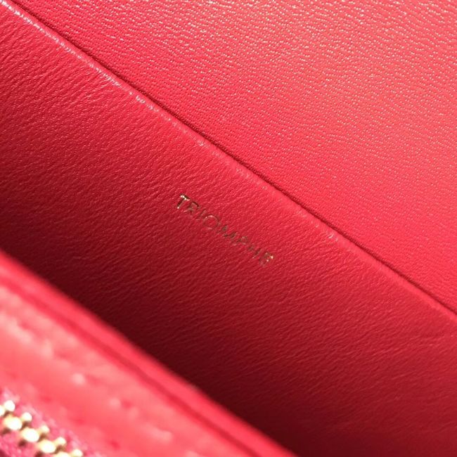 CELINE MEDIUM TRIOMPHE BAG IN SHINY CALFSKIN CL87363 RED