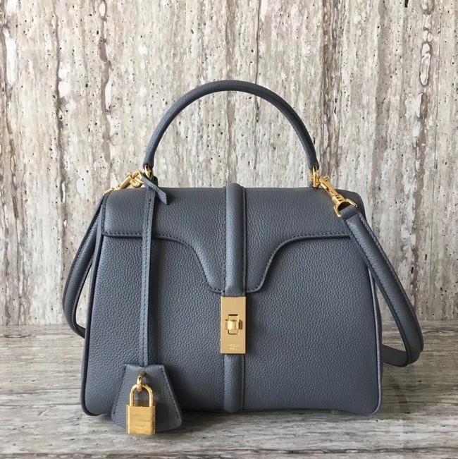 CELINE SMALL 16 BAG IN SATINATED CALFSKIN 188003 GREY