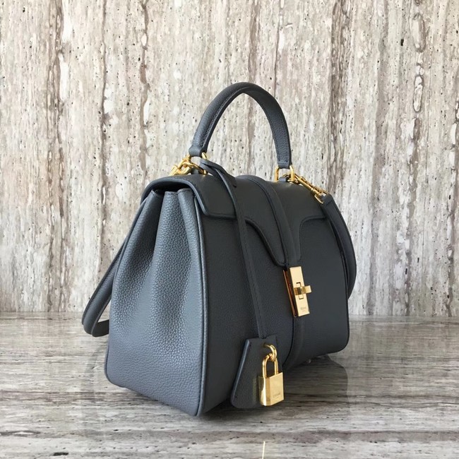 CELINE SMALL 16 BAG IN SATINATED CALFSKIN 188003 GREY