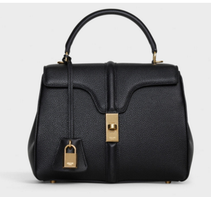 CELINE SMALL 16 BAG IN SATINATED CALFSKIN 188003 black