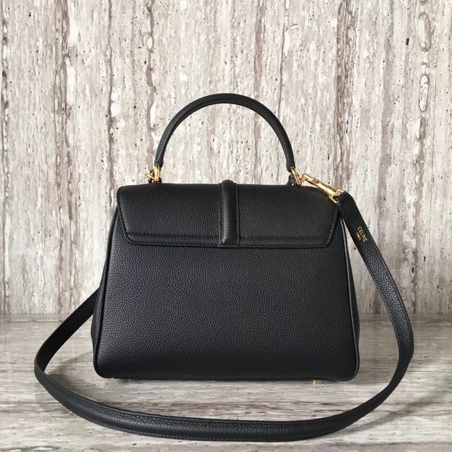 CELINE SMALL 16 BAG IN SATINATED CALFSKIN 188003 black